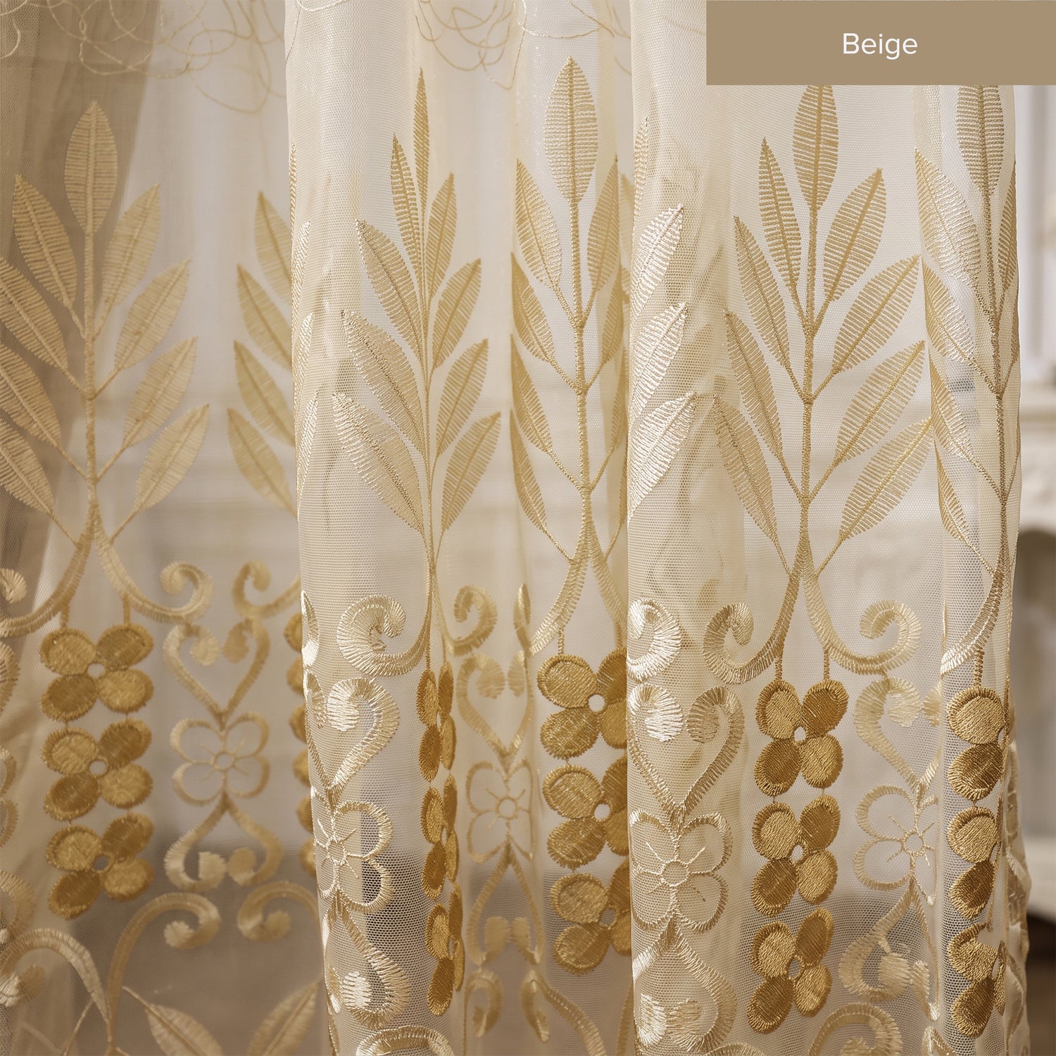 Begonia Sheer Curtain Custom Made