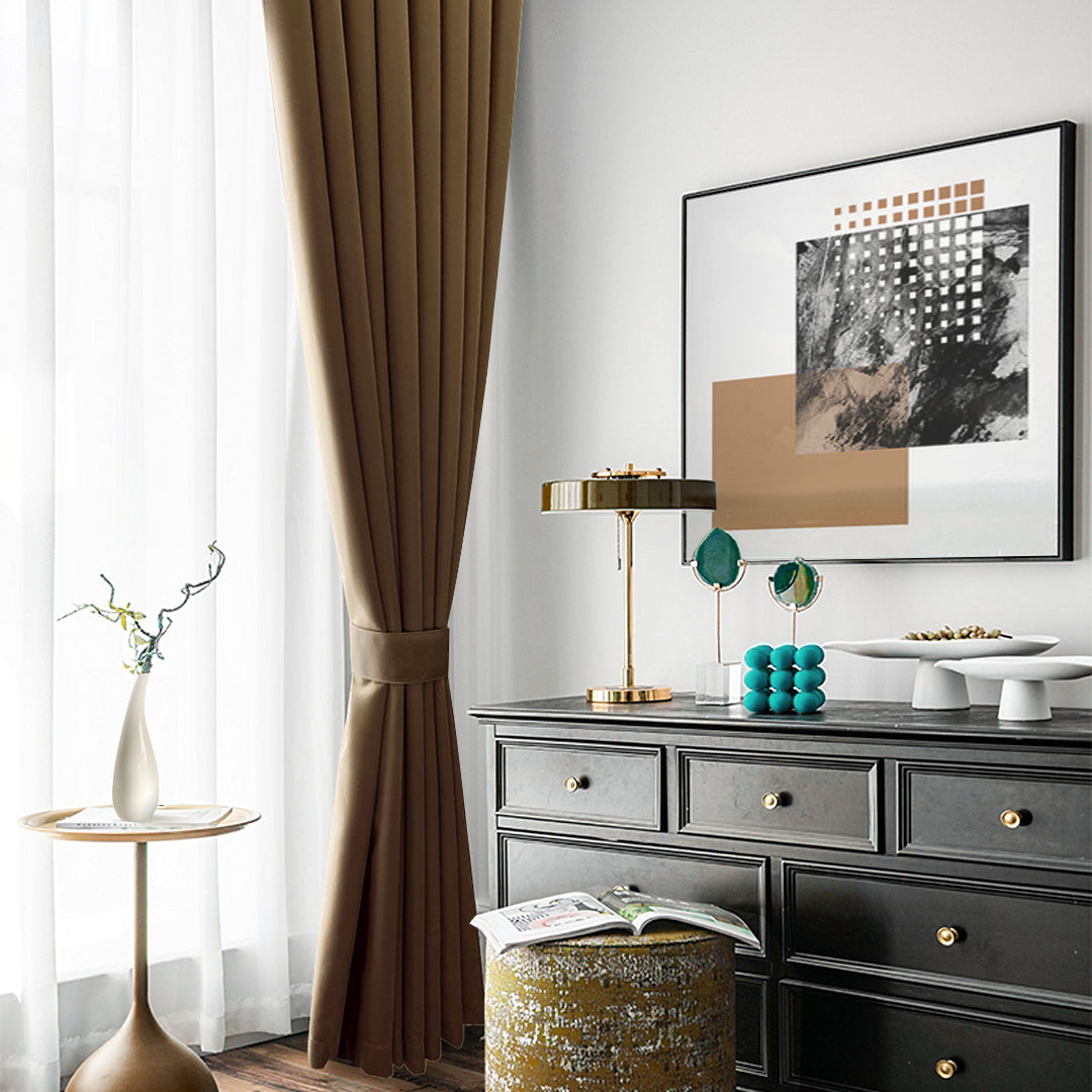 Canola 80%+ Blackout Curtain Minimalist Hook &amp; Eyelet