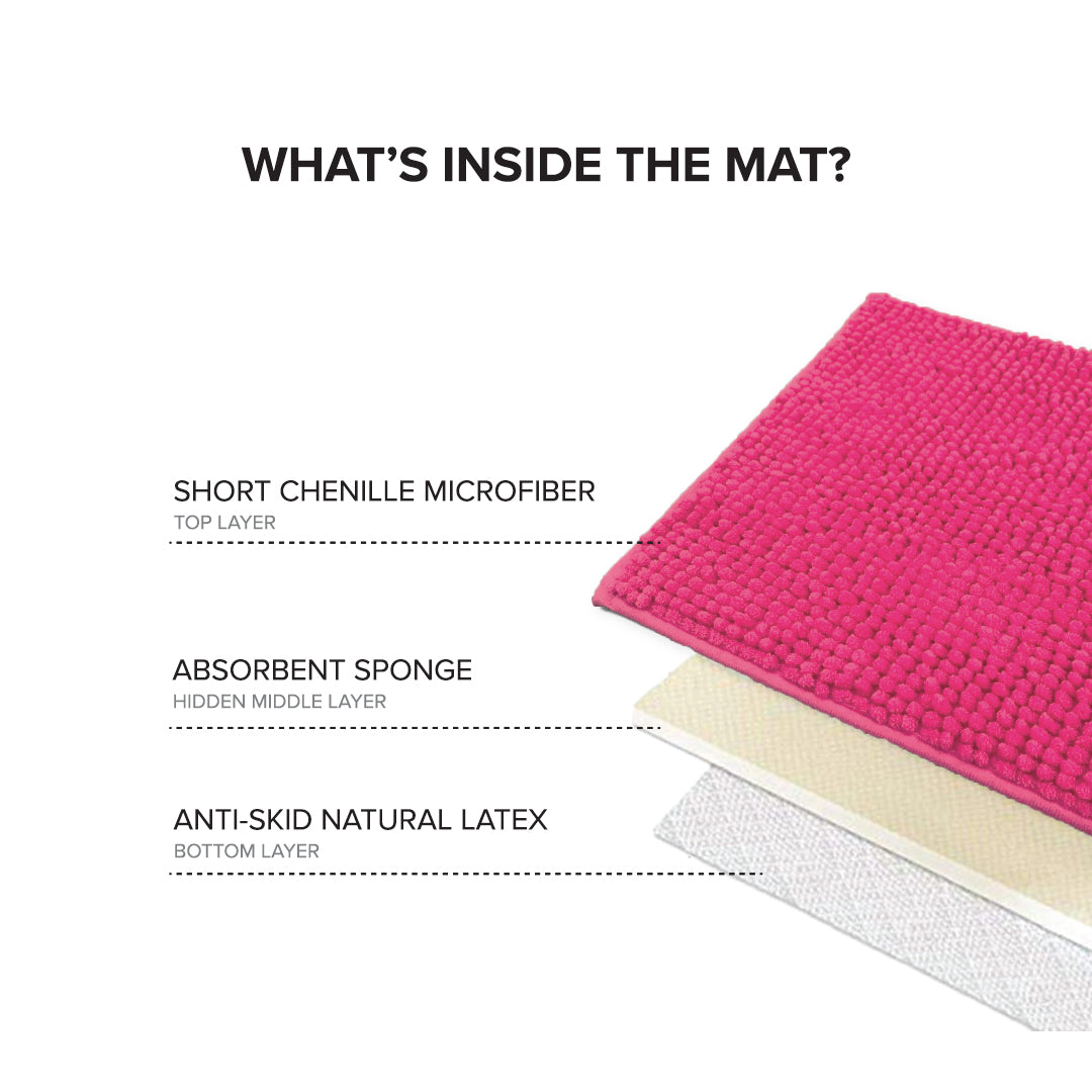 Chenille Microfiber Short Hair Floor Mat / Door Mat