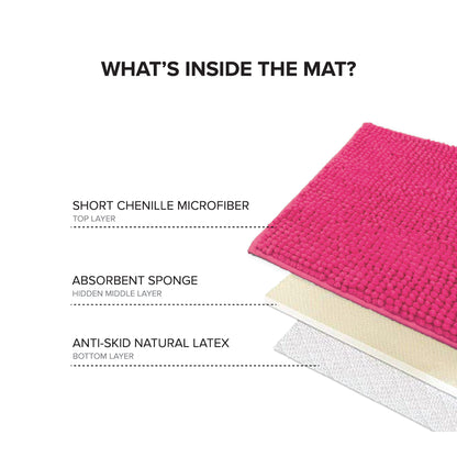Chenille Microfiber Long Hair Floor Mat / Door Mat
