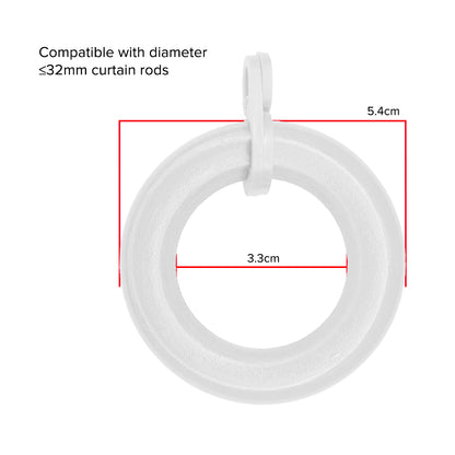 Cassedy Wooden Curtain Rod Ring Ancient White Colour