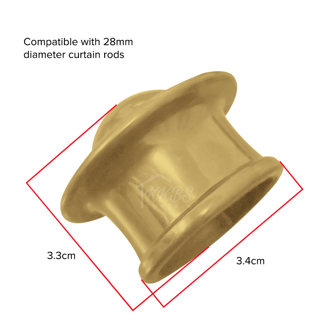 Morandy Curtain Rod End Cap Matte Light Gold Colour