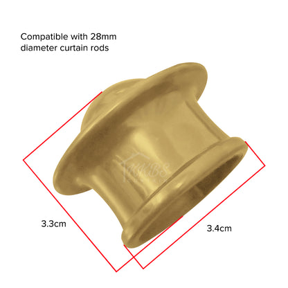 Morandy Curtain Rod End Cap Matte Light Gold Colour