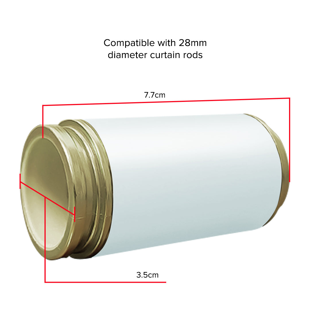Morandy Curtain Rod End Cap Pearl White Colour