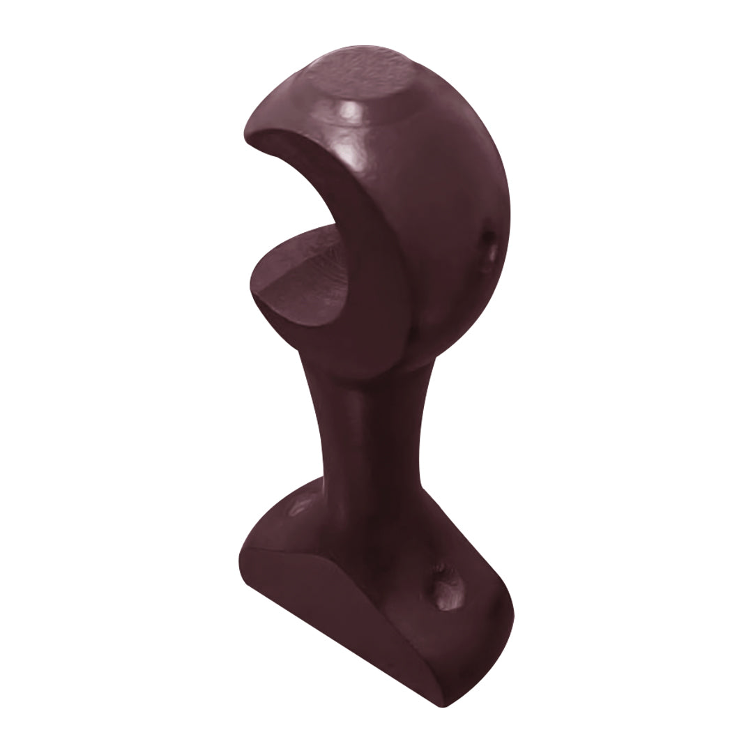 Cassedy Wooden Curtain Rod Single Bracket - Dark Merlot