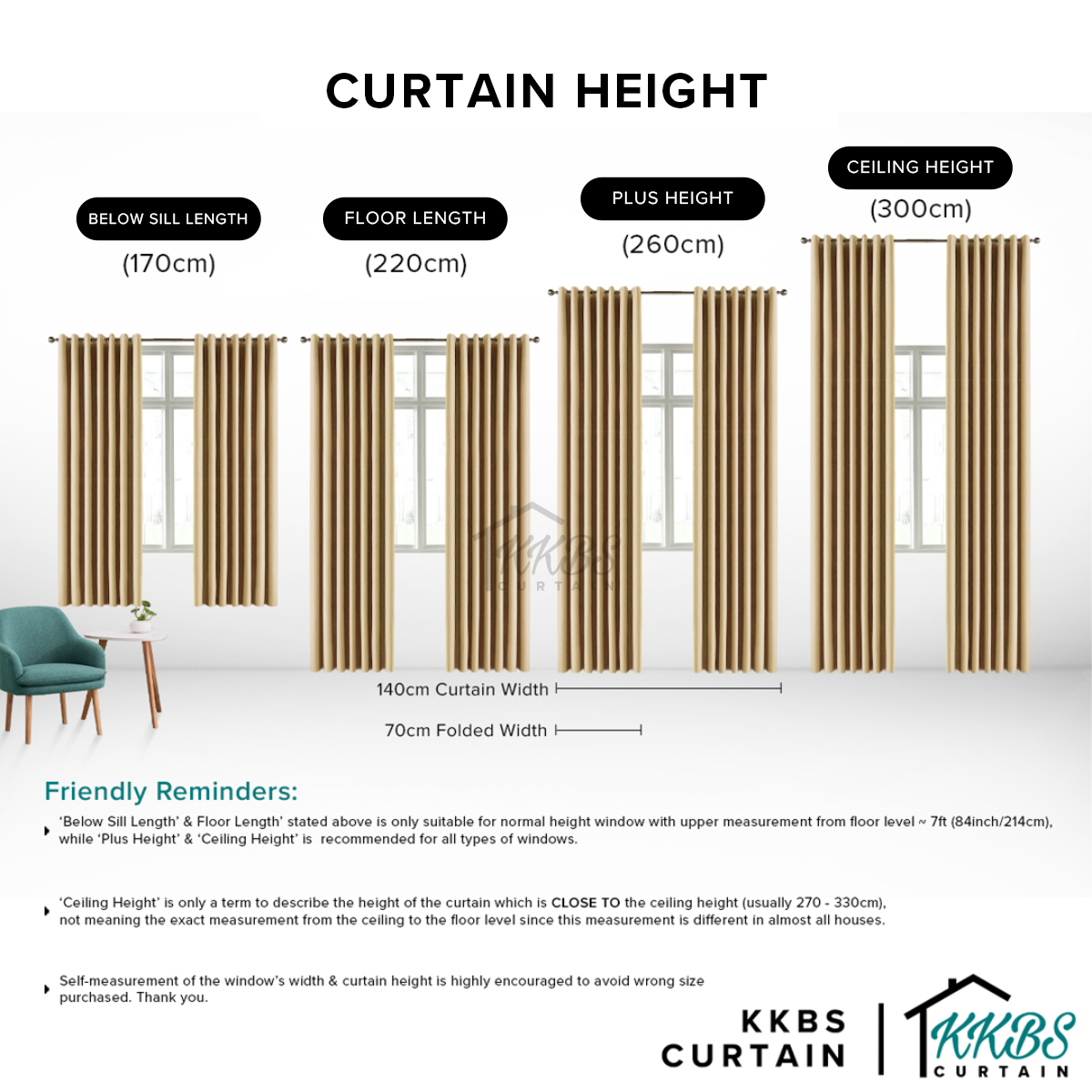 Morina 85-95% Blackout Curtain Ready Made Standard Width
