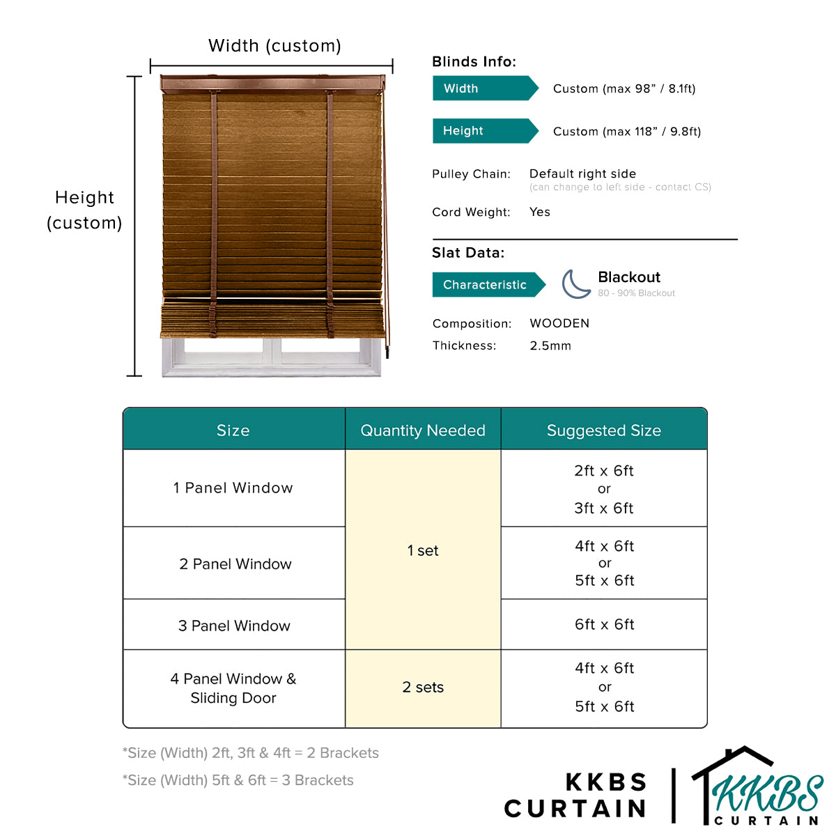 Calixto 50mm Wooden Blinds Custom Made