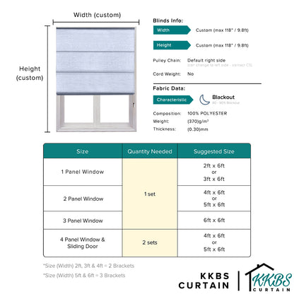 Milagro Blackout Roman Blinds Custom Made