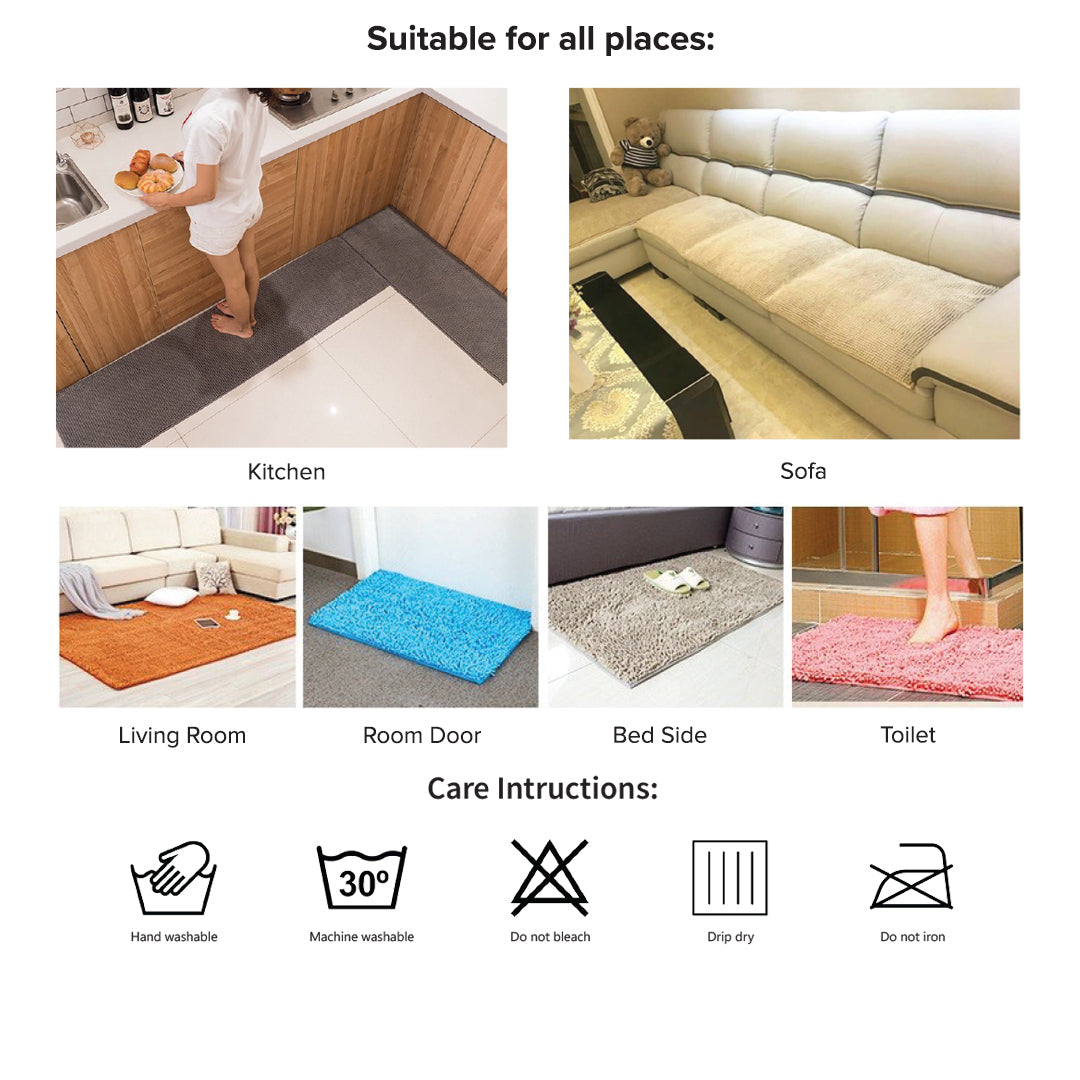 Chenille Microfiber Short Hair Floor Mat / Door Mat