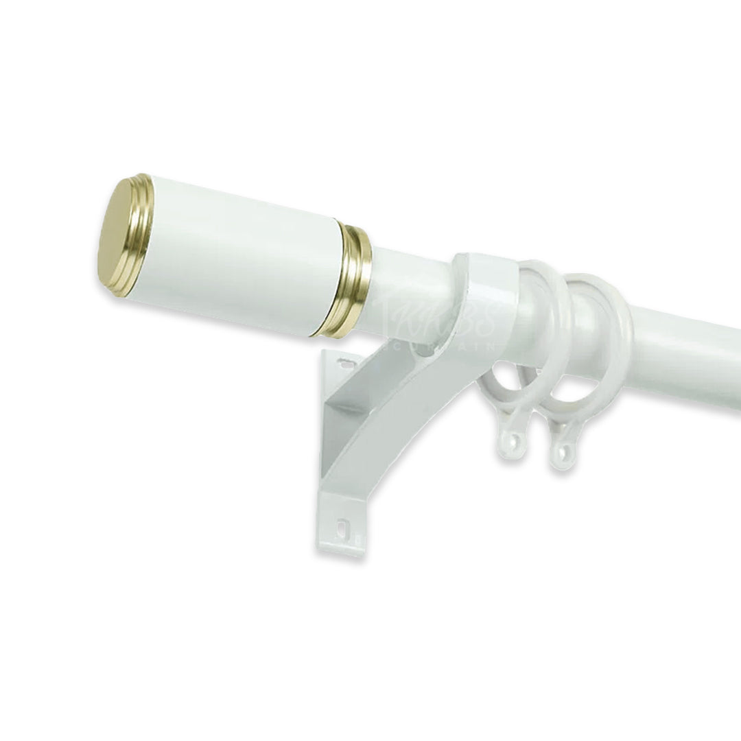 Morandy Curtain Rod End Cap Pearl White Colour