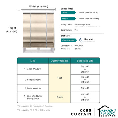 Alessio 35mm Faux Wood Blinds Waterproof Custom Made