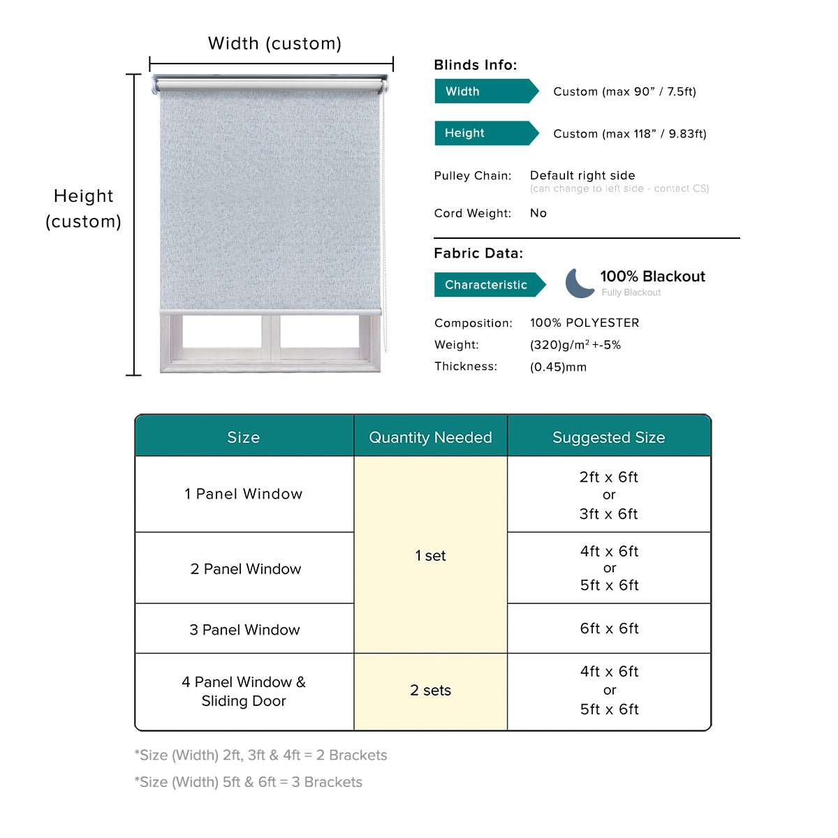 Bellino 100% Blackout Roller Blinds Custom Made
