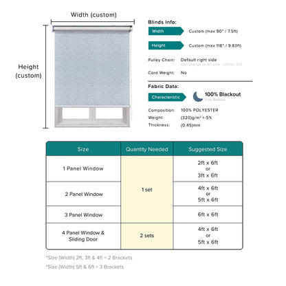 Bellino 100% Blackout Roller Blinds Custom Made