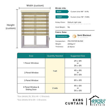 Santiago Semi Blackout Zebra Blinds Custom Made