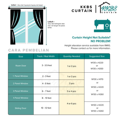 Neluna Semi Blackout Curtain Ready Made - Standard Width