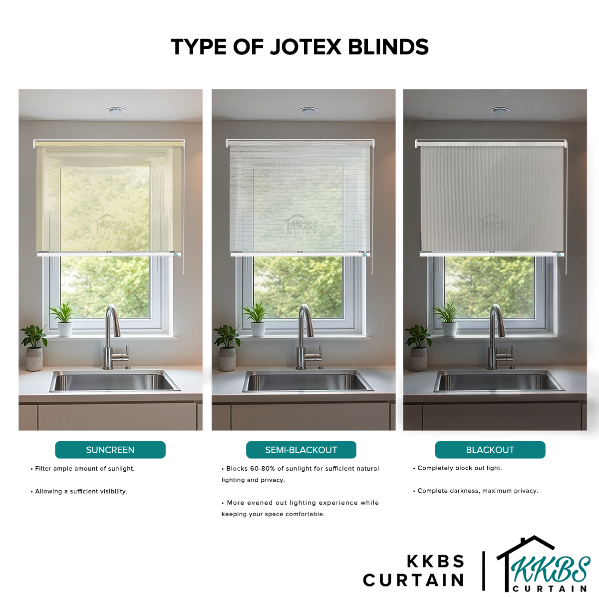 Enzono Sunscreen Roller Blinds Custom Made