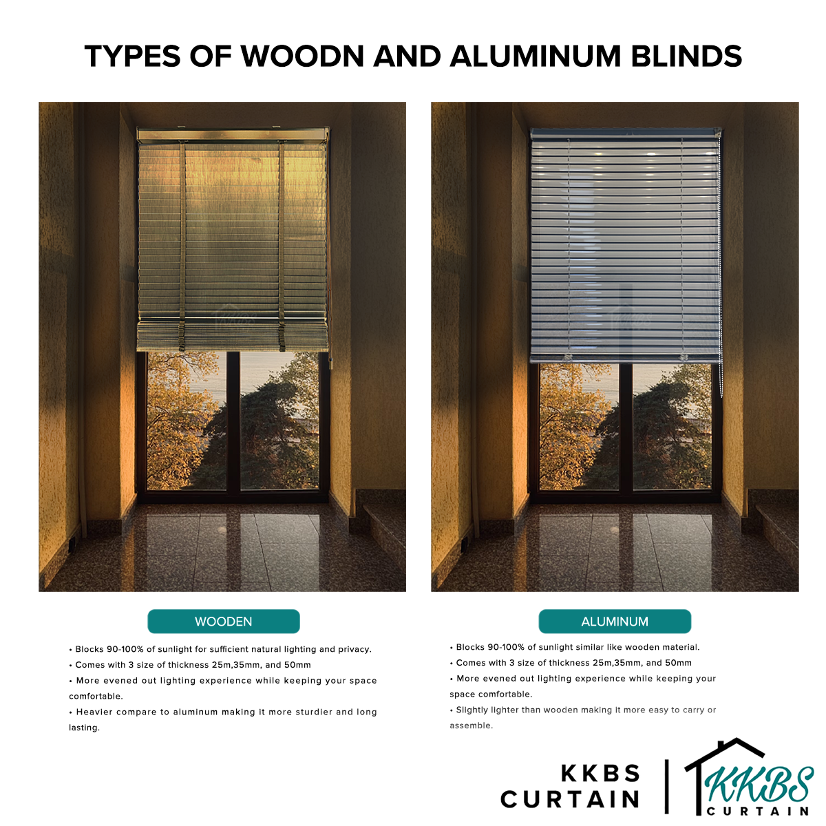 Umeko 50mm Wooden Blinds Custom Made