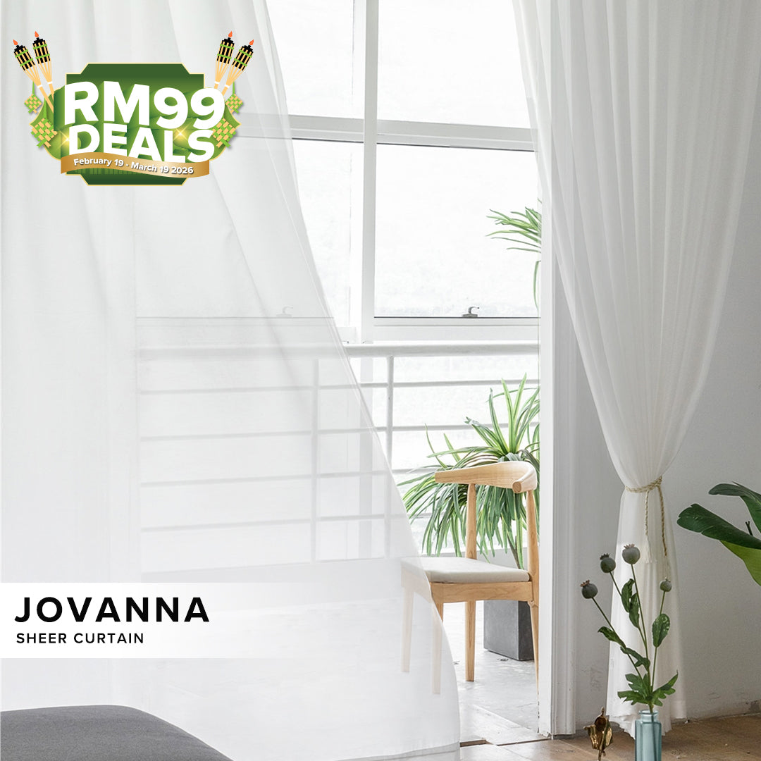 [RM99 SERI RAYA DEALS] Jovanna Sheer Curtain Ready Made