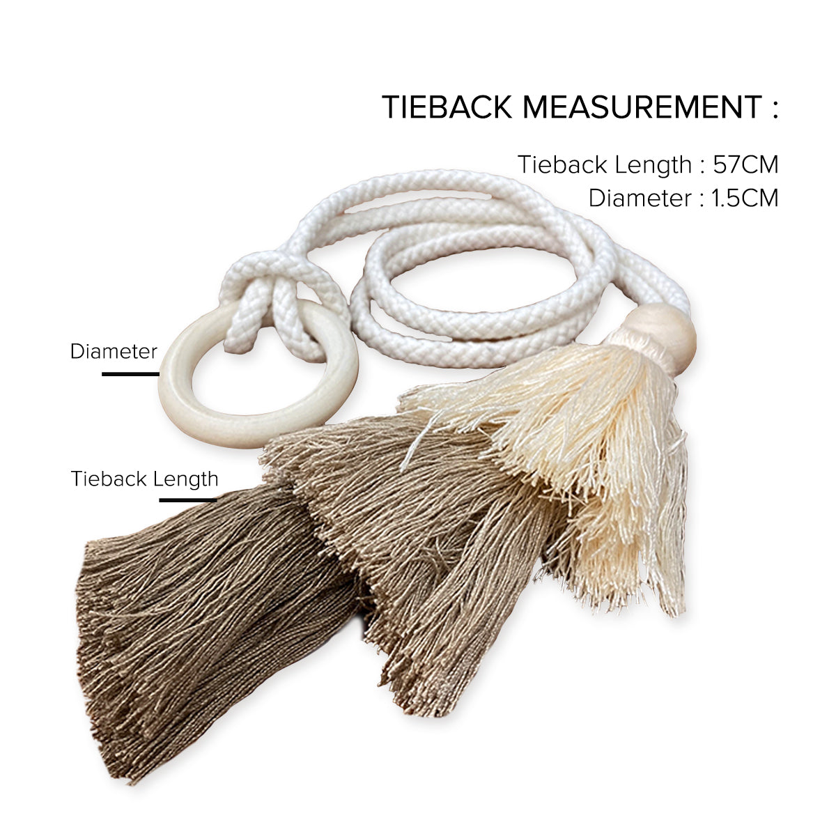 Muphie Tassel Curtain Tieback
