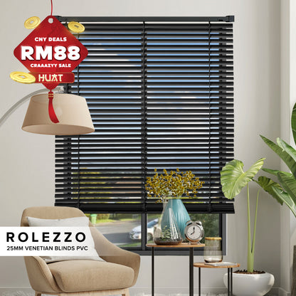 [RM88 HUAT HUAT DEALS] Rolezzo 25mm Venetian Blinds PVC Ready Made Complete Set