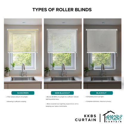 Akiko Sunscreen Roller Blinds Custom Made