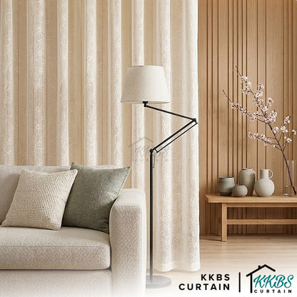Sakura Sheer Curtain / Net Curtain Ready Made French Pleat Hook &amp; Ring Eyelet