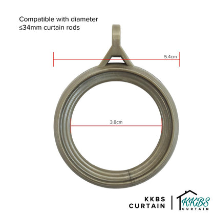 Luxstony Curtain Rod Ring Khaki Brown