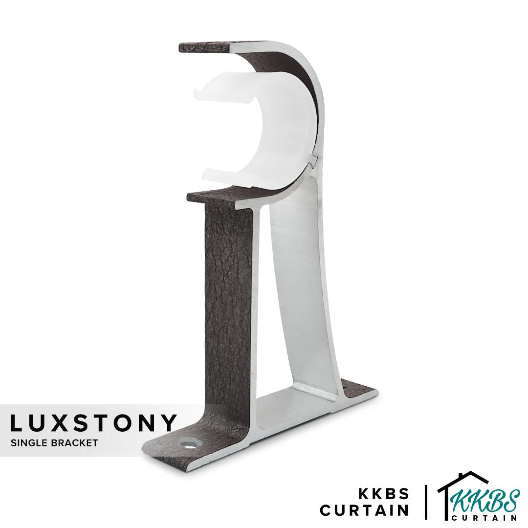 Luxstony Curtain Rod Single Bracket Space Grey
