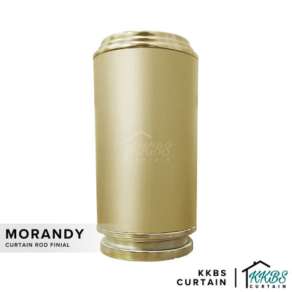 Morandy Curtain Rod End Cap Matte Light Gold Colour