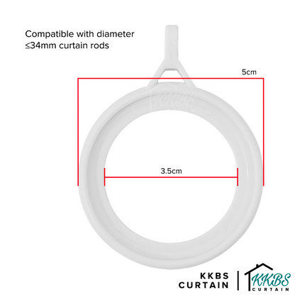 Morandy Curtain Rod Ring Pearl White Colour