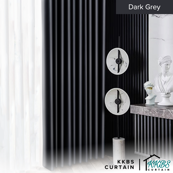 [BUY 1 FREE 1] Crystella Semi Blackout Curtain Ready Made