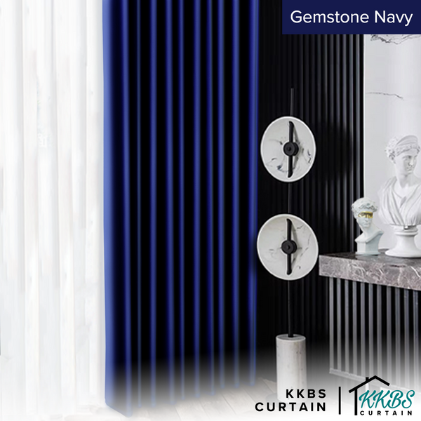 [BUY 1 FREE 1] Crystella Semi Blackout Curtain Ready Made